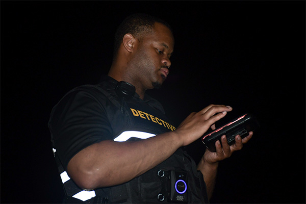 Brian Askew sends live alerts to the surveillance unit on Federal hill