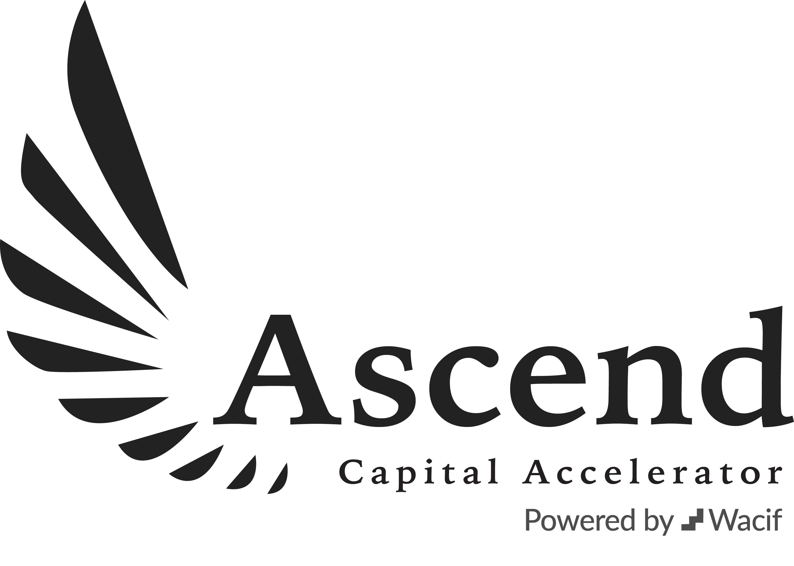 Ascend Logo black powered by wacif