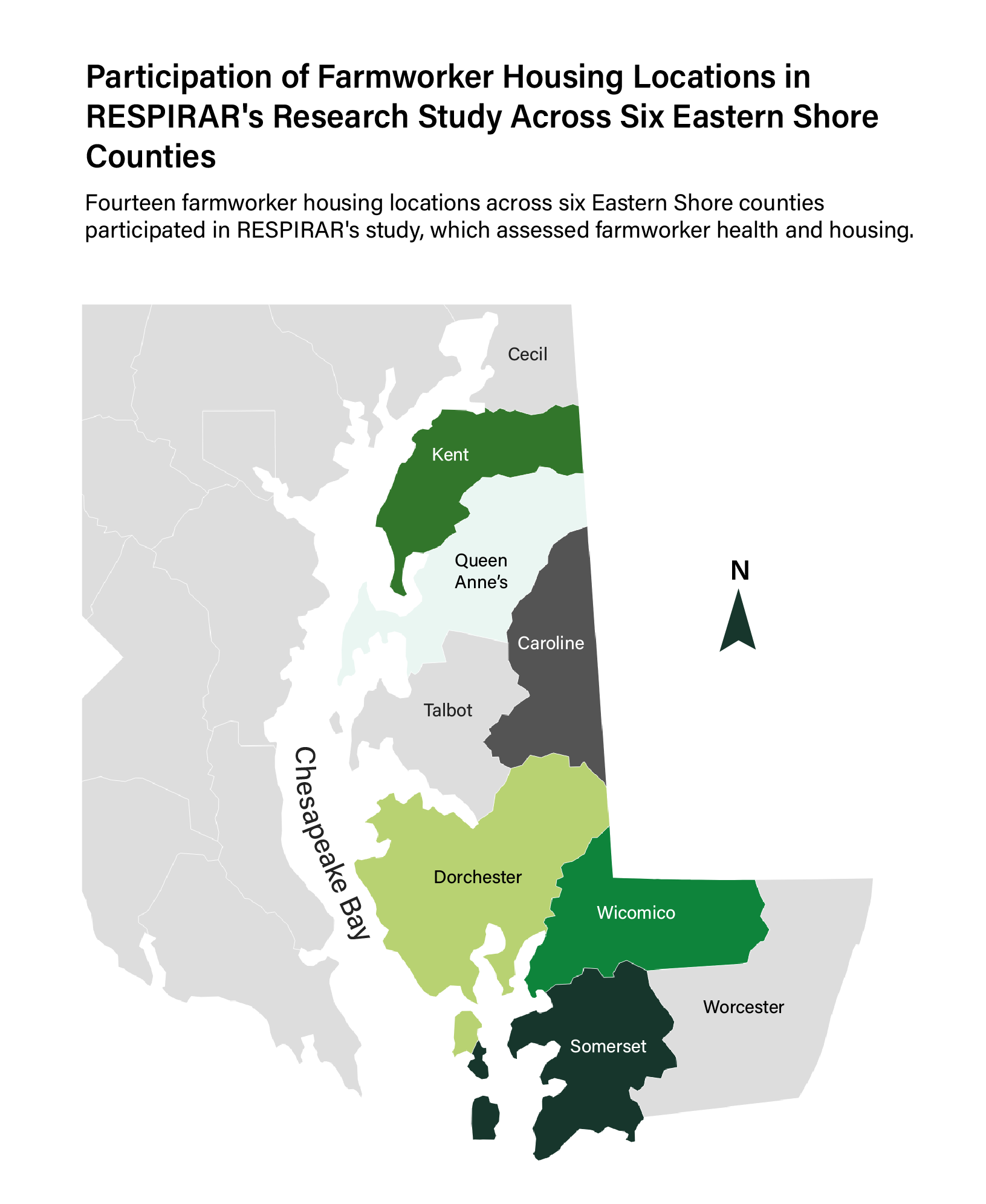 Eastern Shore Participating Counties Desription