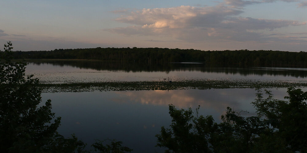 image of the chesapeake bay watershed during sunset